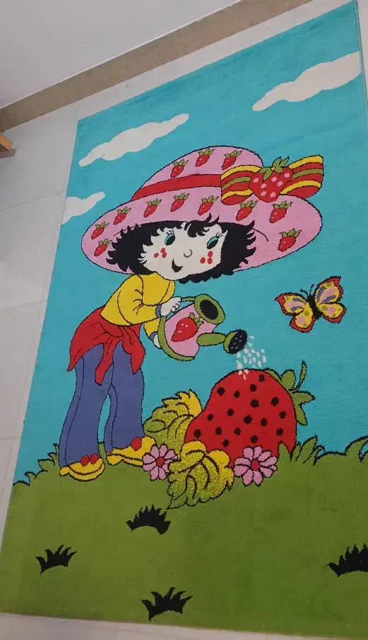 دو تخته فرش شش متری اتاق کودک|فرش|خورموج, |دیوار