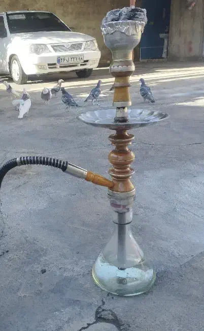 قلیان زرد قدیمی|کلکسیون و سرگرمی|زاگرس, |دیوار