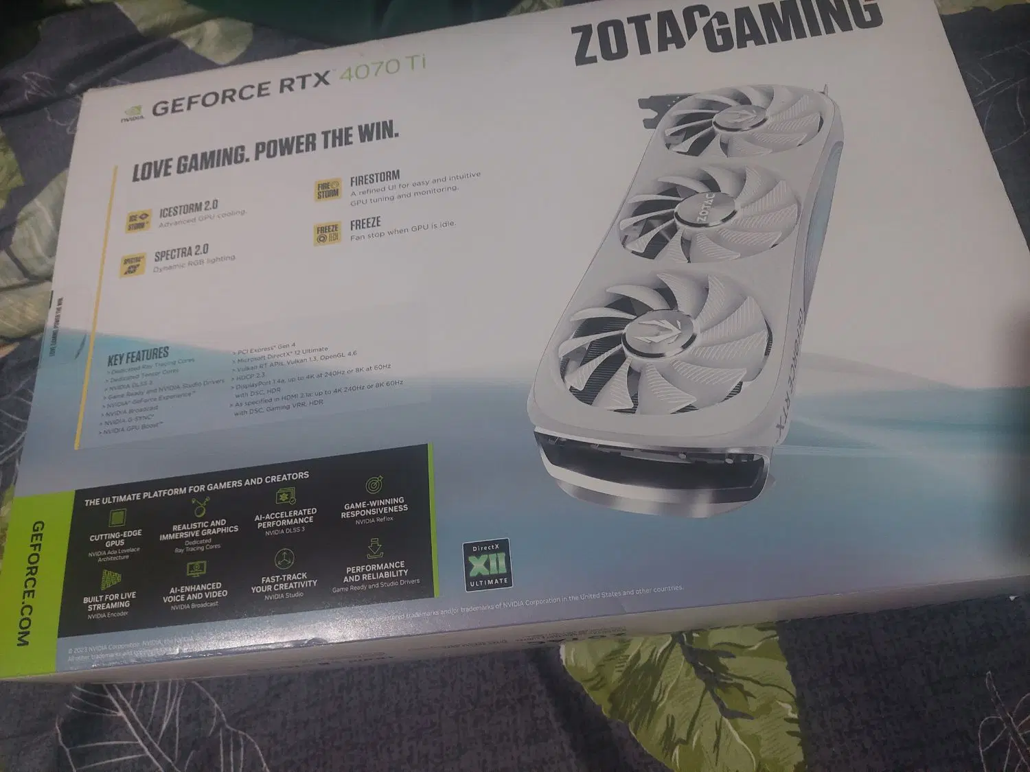 گرافیک 4070ti White Edition 3Fan Zotak|قطعات و لوازم جانبی رایانه|اهواز, کوی جانبازان(دانش)|دیوار