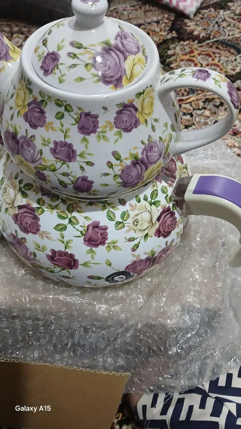 کتری قوری لعابی|ظروف پخت‌وپز|مسجد سلیمان, |دیوار