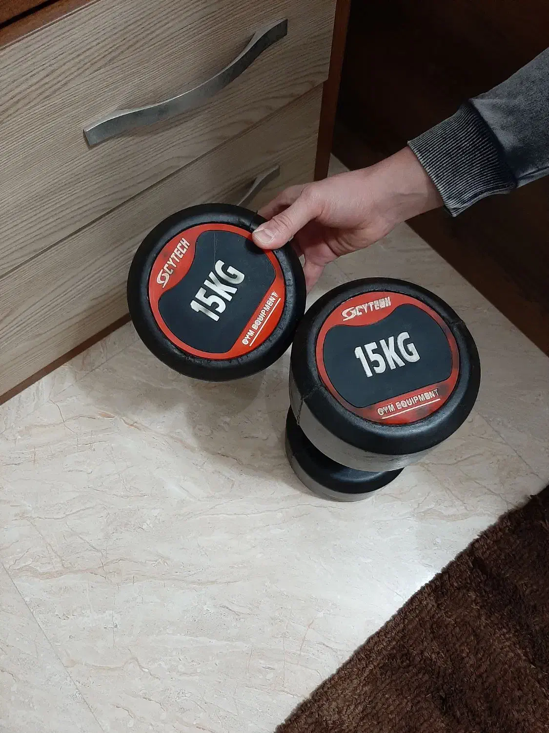 دمبل ۱۵ کیلویی|تجهیزات ورزشی|کرج, شهرک بنفشه|دیوار