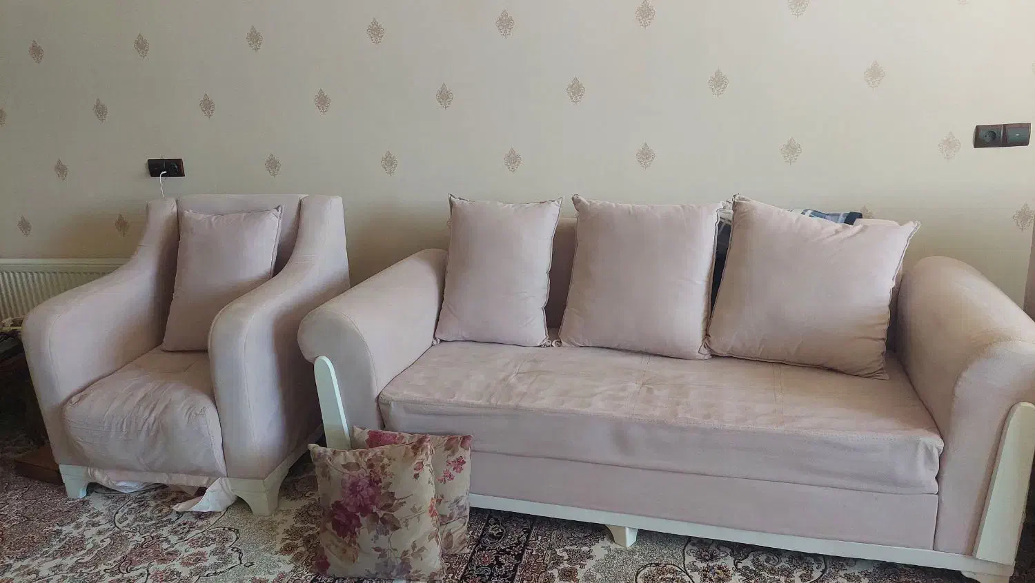 مبل نیم ست راحتی|مبلمان خانگی و میز عسلی|قروه, |دیوار