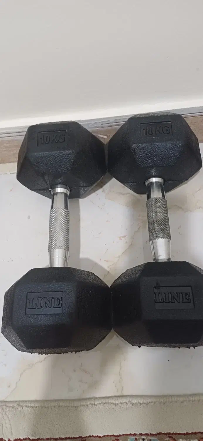 دمبل شش ضلعی در ۴ وزن مختلف|تجهیزات ورزشی|اندیشه, اندیشه فاز ۱|دیوار