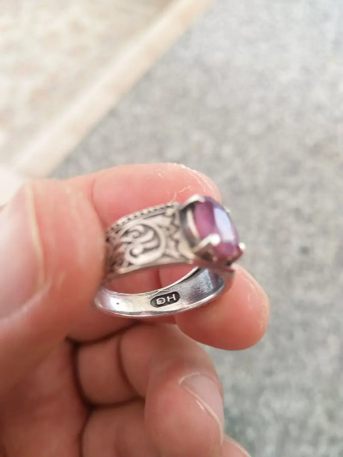 انگشتر نقره یاقوت معدنی و ساعت دوزمانه اورینت|جواهرات|سقز, |دیوار