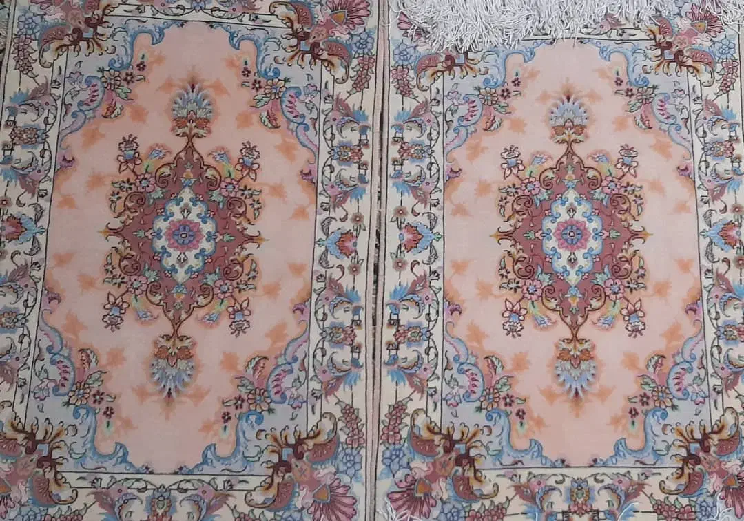سجاده دستبافت  چله ابریشم گل ابریشم  ومرینوس|فرش|خرم‌آباد, |دیوار