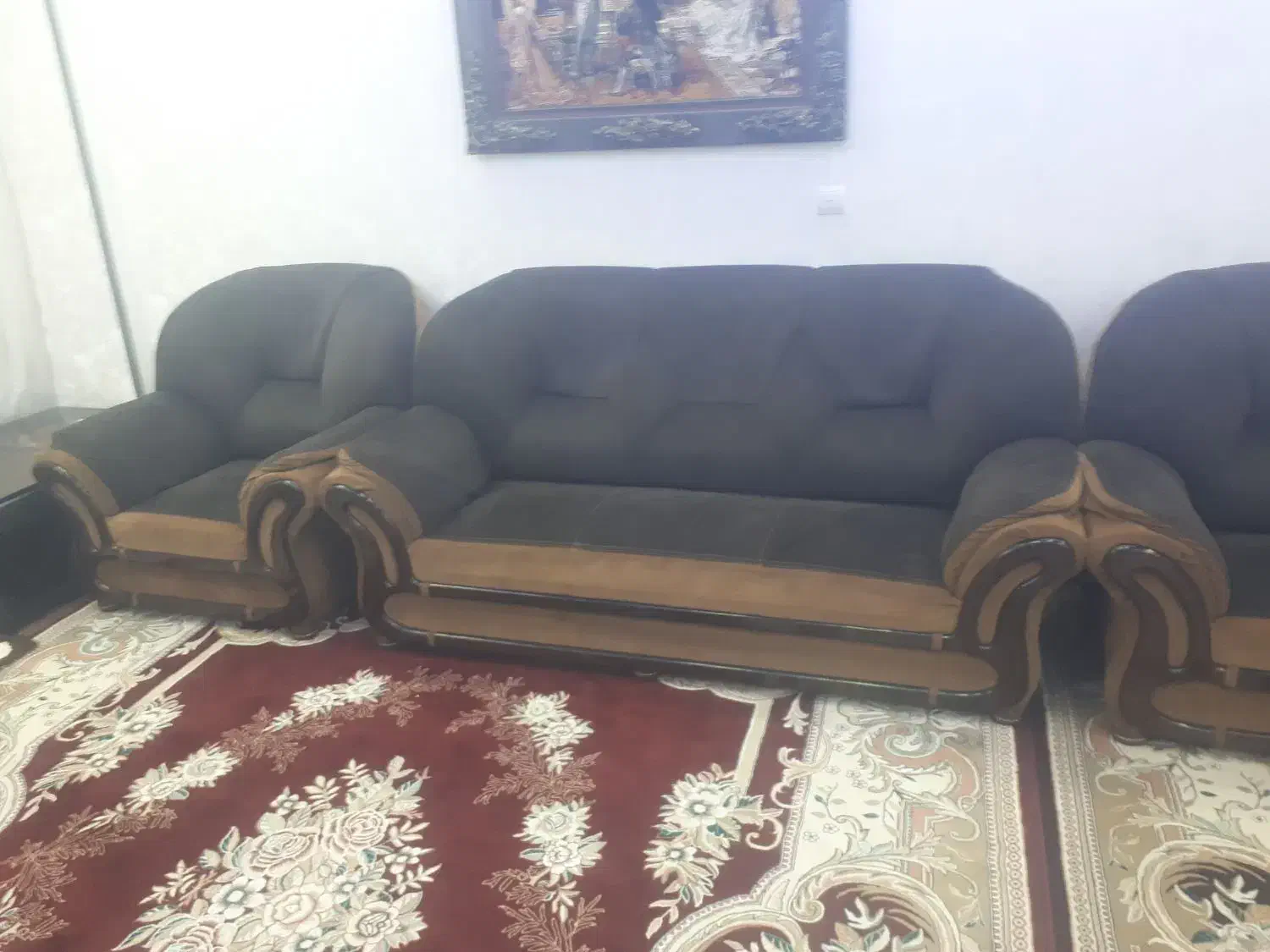 مبلمان۷نفره|مبلمان خانگی و میز عسلی|فولادشهر, مسکن مهر فولادشهر|دیوار