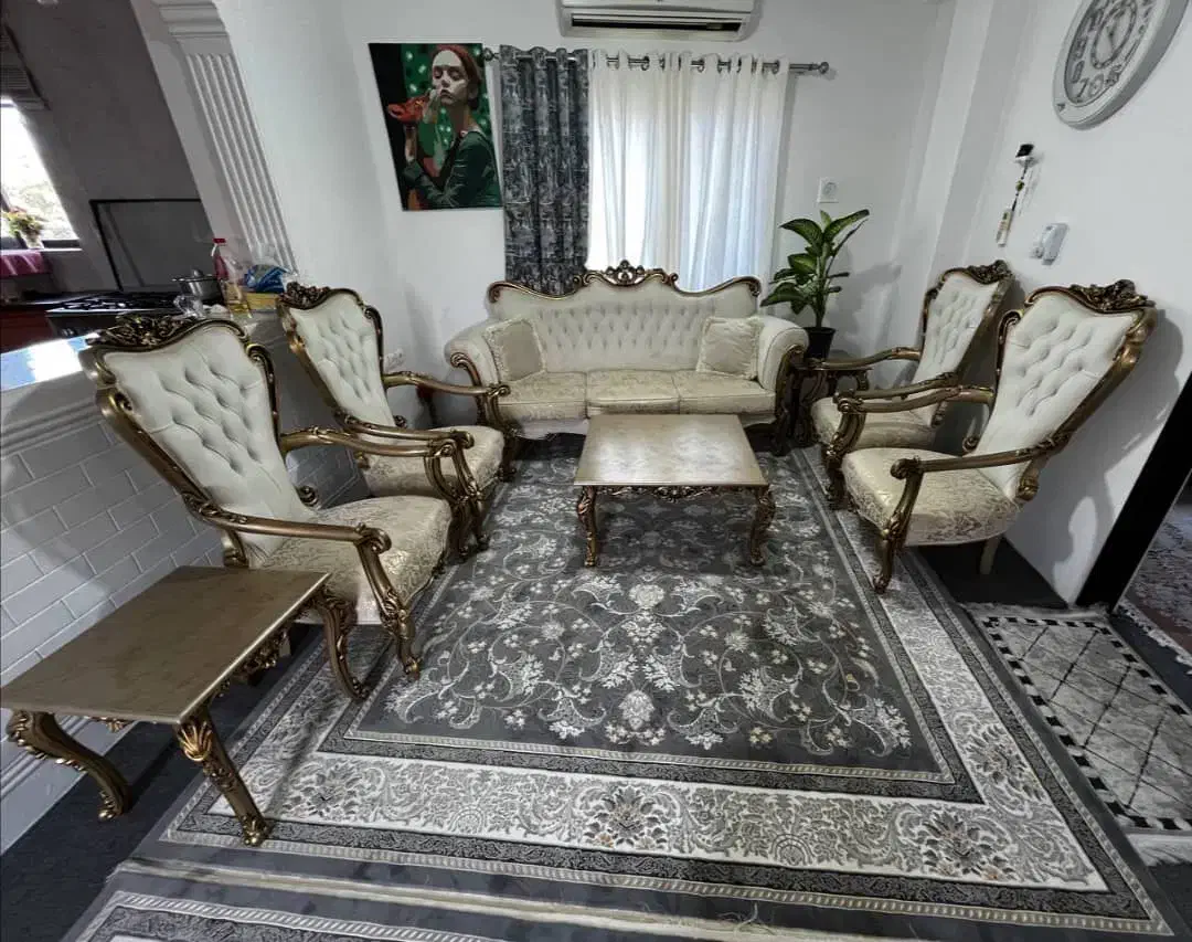 مبل ۹ نفره دوتا عسلی همراه میز جلو مبلی|مبلمان خانگی و میز عسلی|نوشهر, |دیوار