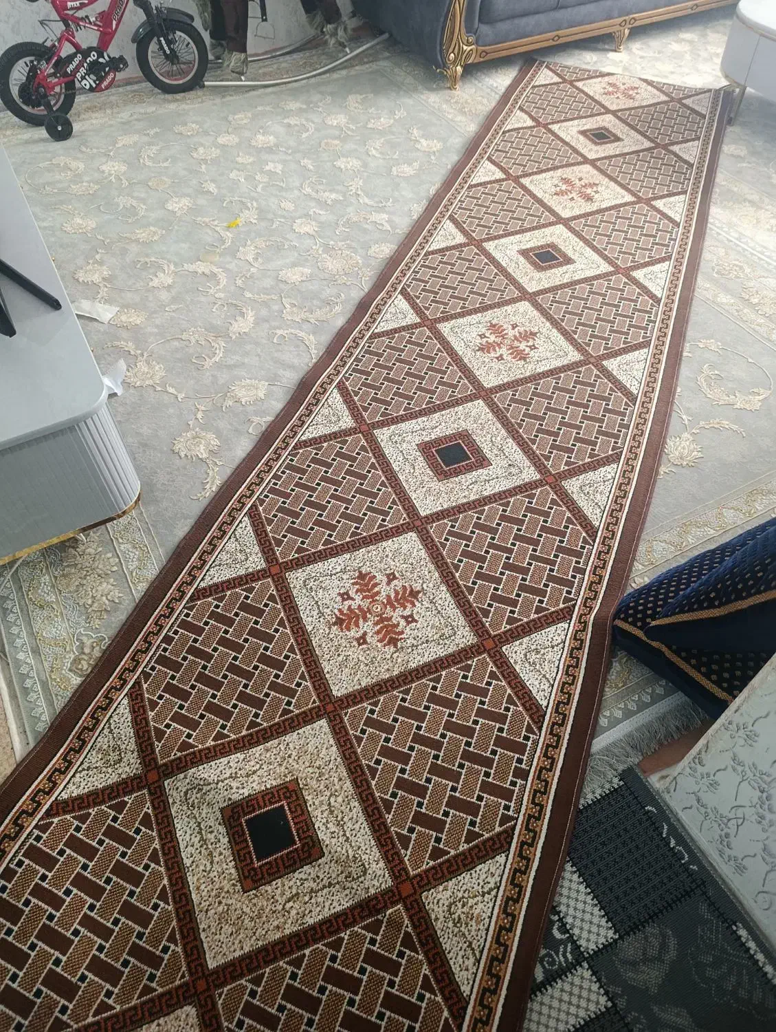 گلیم راهرویی|گلیم، جاجیم، گبه|کرمانشاه, |دیوار