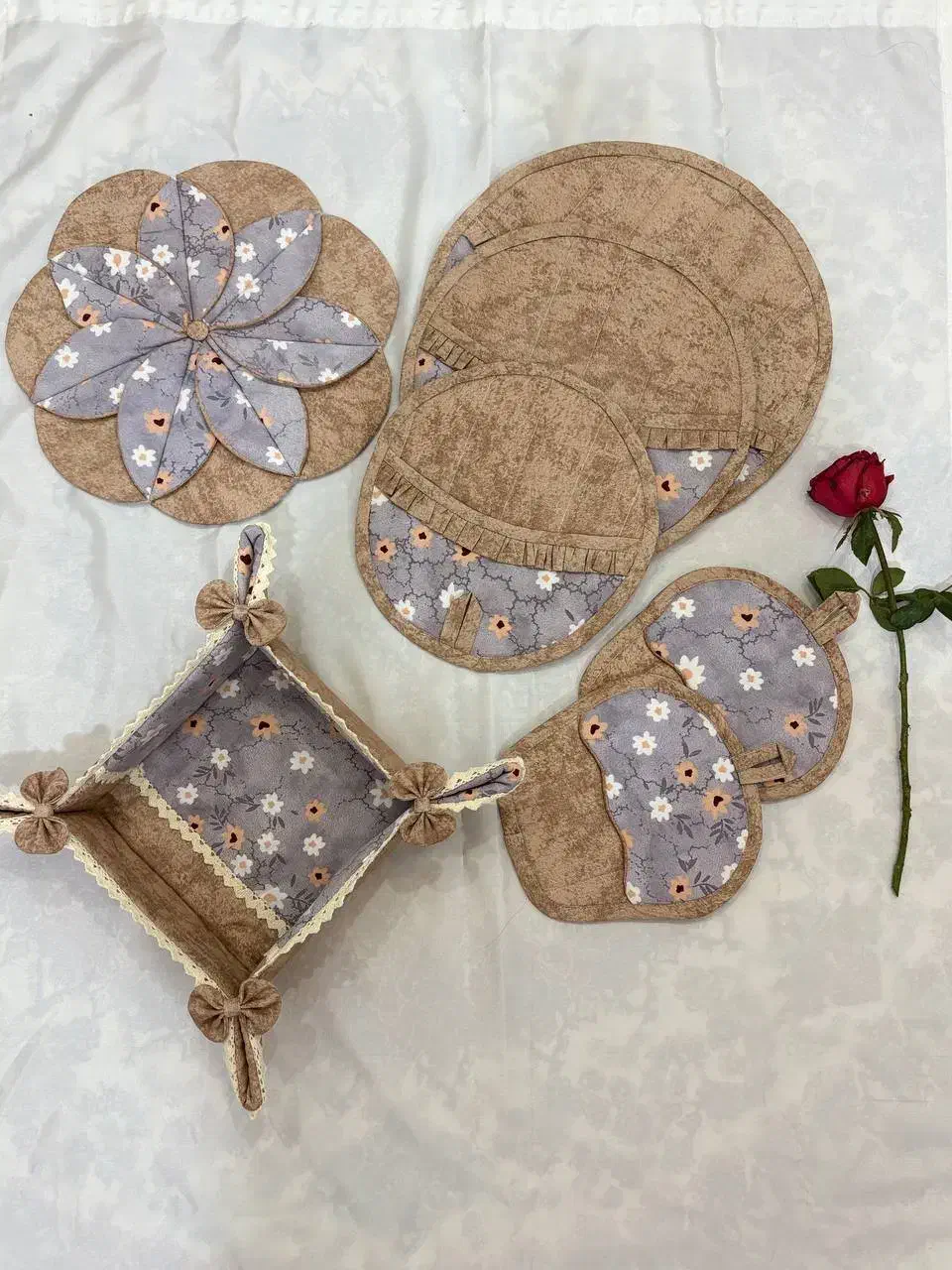 سرویس آشپزخانه کتان‌نخ اعلا|سفره، حوله، دستمال آشپزخانه|مشهد, شیرودی|دیوار