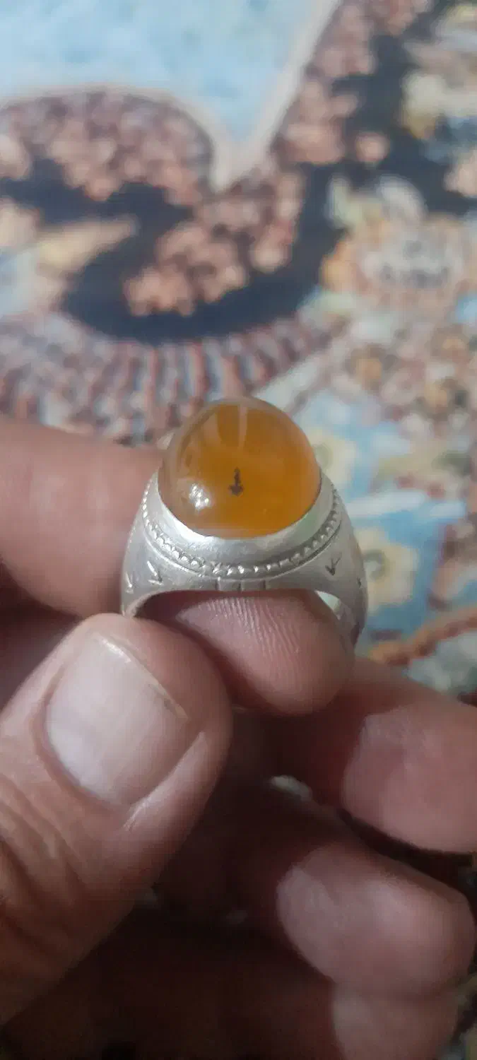 انگشتر عقیق یمانی شجر پرتقالی آب دار|جواهرات|ورامین, ورامین|دیوار