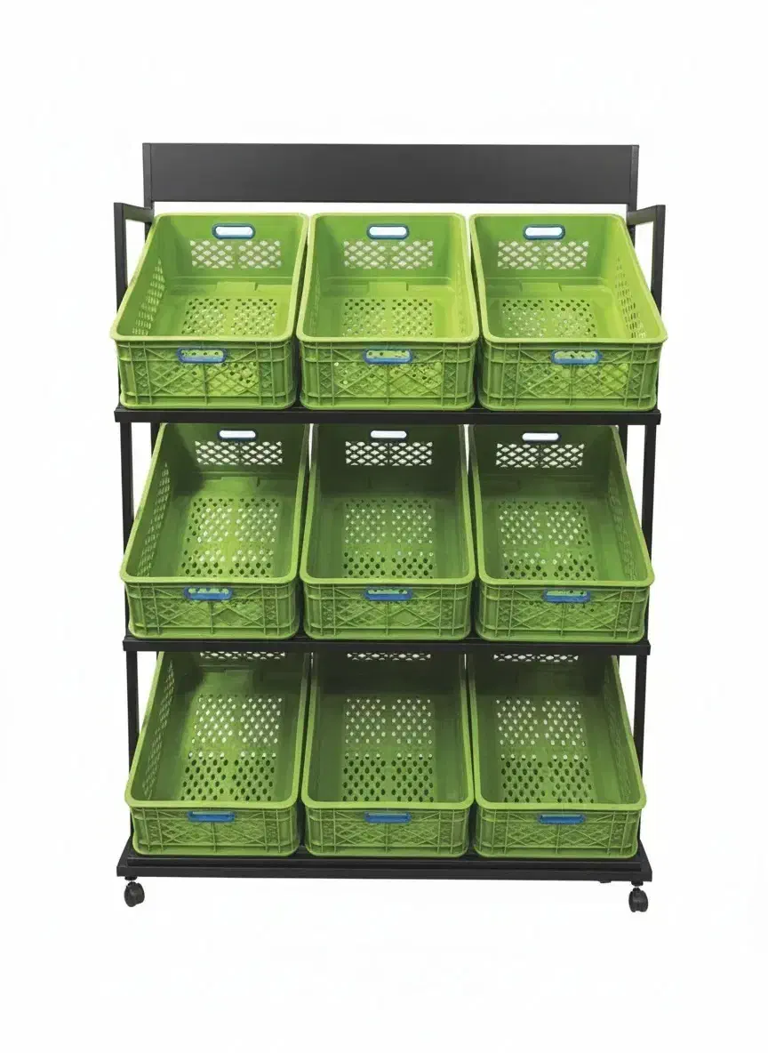 استند میوه 3 طبقه جعبه پلاستیک|فروشگاه و مغازه|گرگان, |دیوار