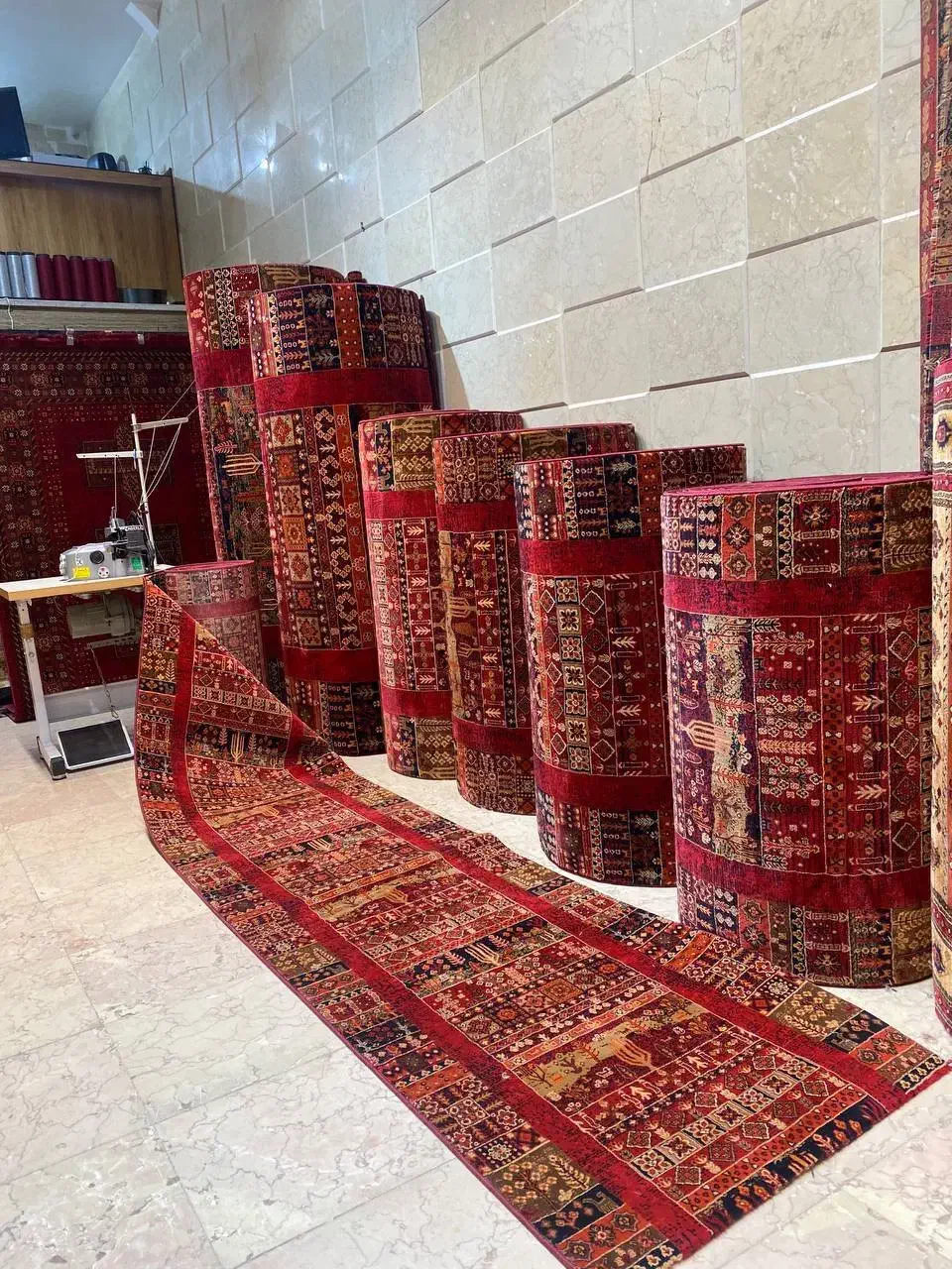 مرجع تخصصی کناره فرش گلیم مدل افشار۴۲۹۳۶۶|فرش|قم, نیروگاه|دیوار