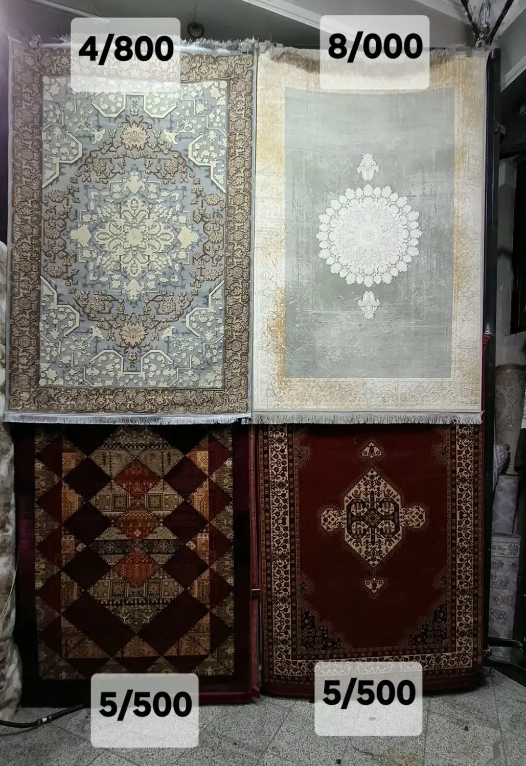 فرش ۴ متری با قیمت رو عکس|فرش|ملارد, |دیوار
