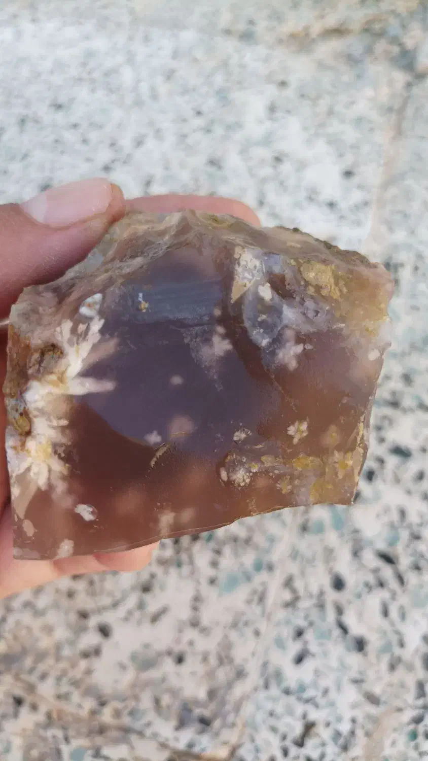 سنگ عقیق با قاصدک های زیبا|کلکسیون اشیاء عتیقه|فردوس (خراسان), |دیوار