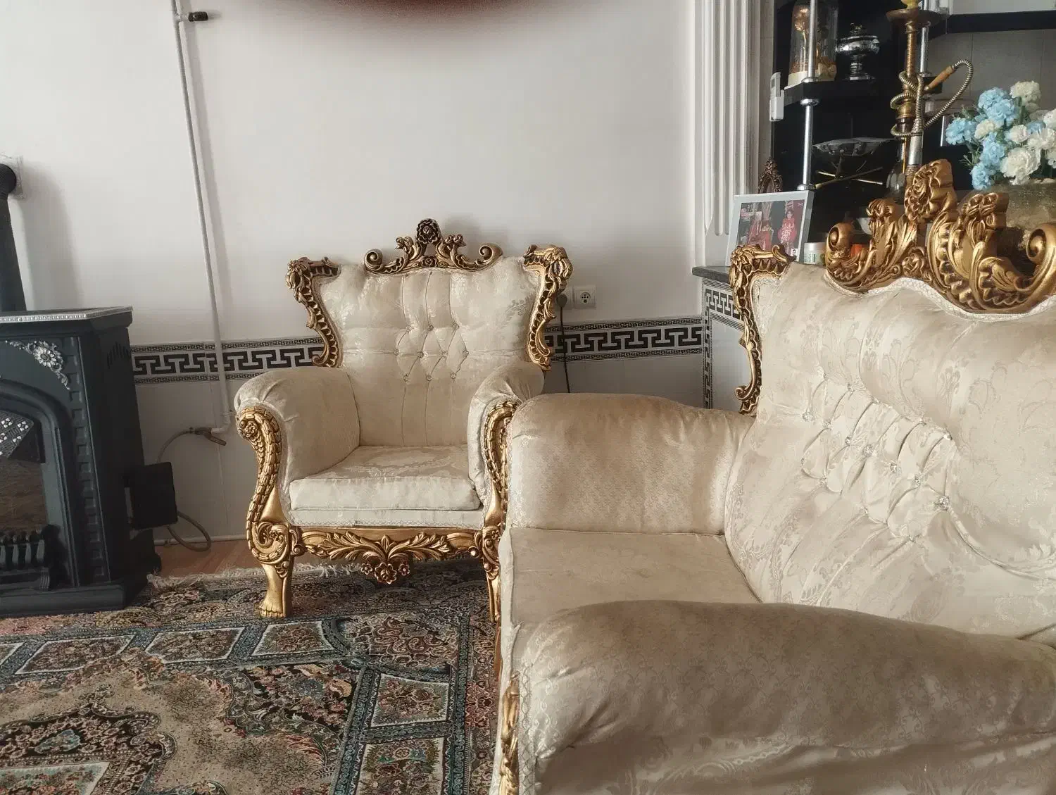 مبل هفت نفره سلطنتی|مبلمان خانگی و میز عسلی|کوهدشت, |دیوار