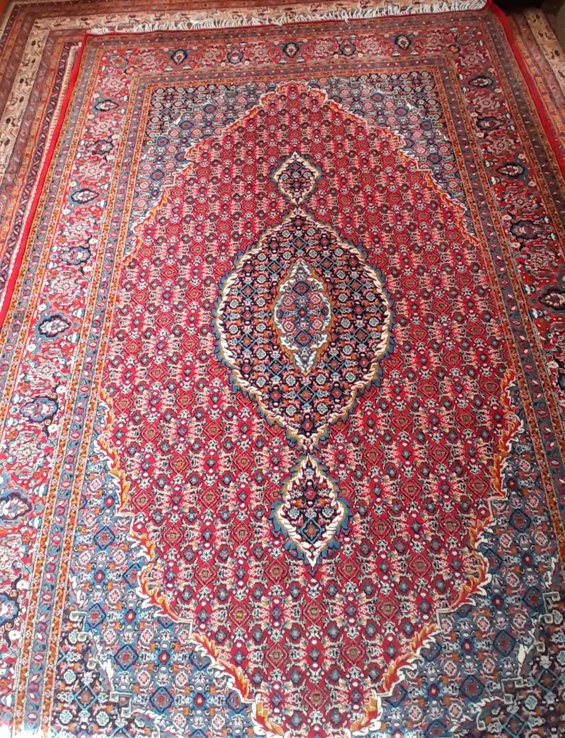 طرح دستباف نخی یدونه شش متری|فرش|کرمانشاه, |دیوار