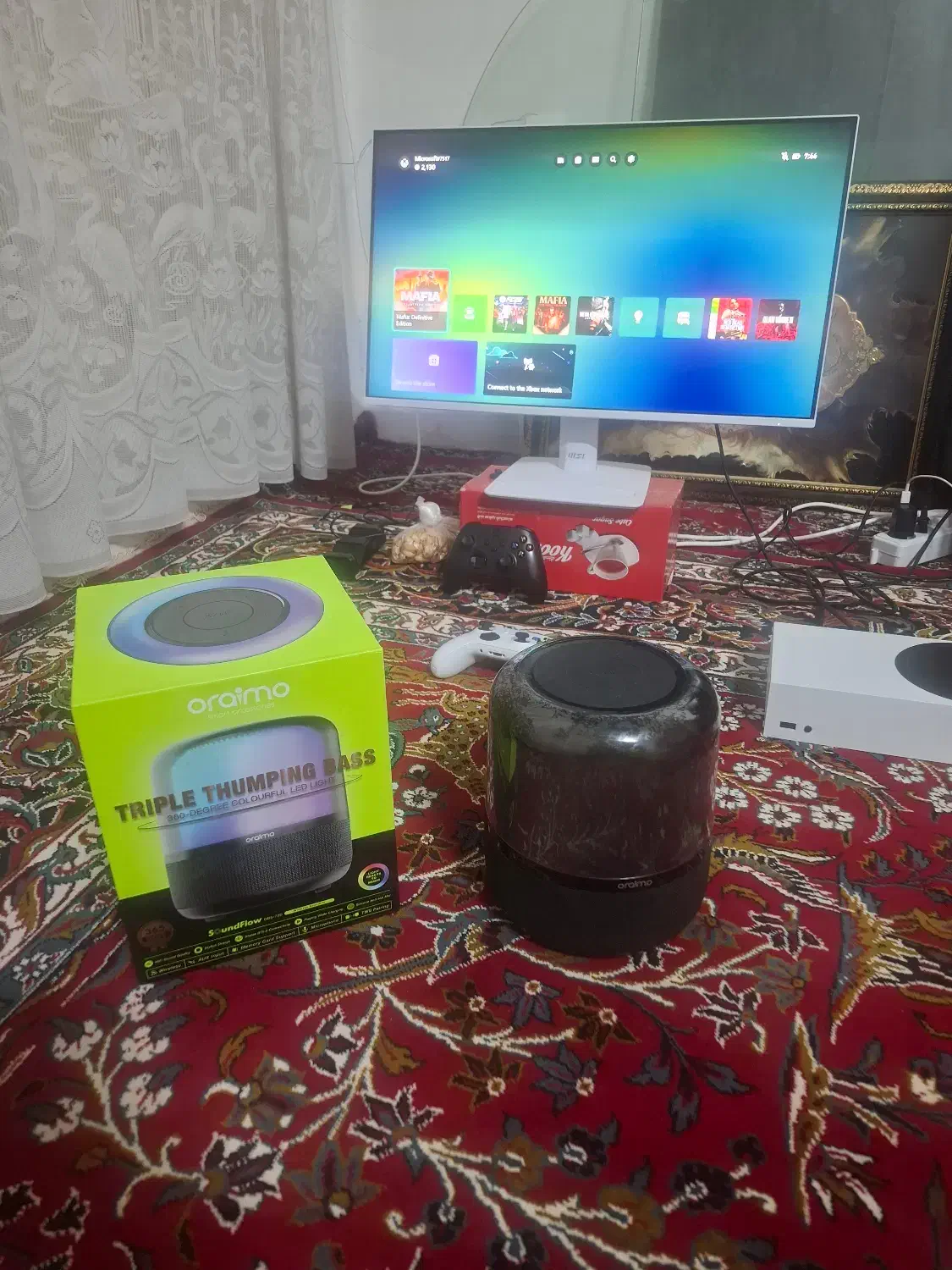 اسپیکر/بلوتوثی/360 درجه/اورایمو Oraimo Soundflow|سیستم صوتی خانگی|شیروان (خراسان), |دیوار