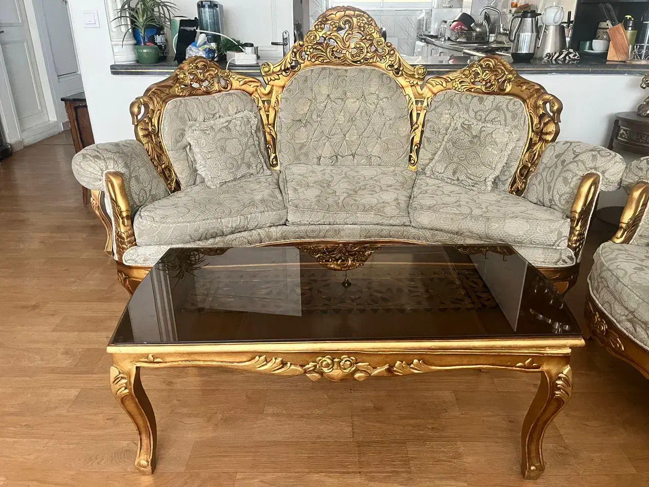 مبل استیل تاج بلند با میز ناهارخوری 10 نفره|مبلمان خانگی و میز عسلی|تهران, شهرک مخابرات|دیوار