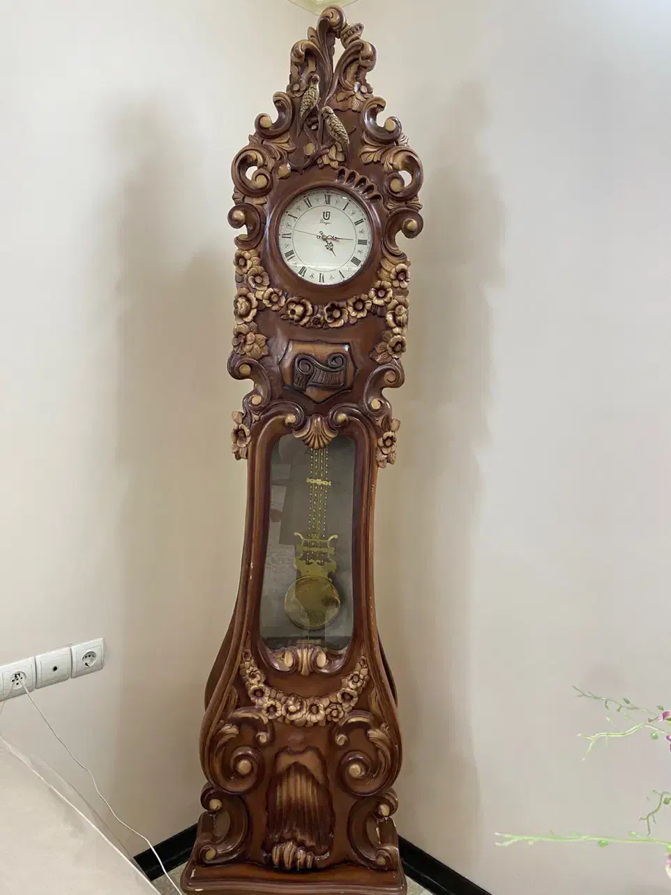 ساعت منبت کاری گردویی پاندولی|ساعت دیواری و تزئینی|قم, سراجه (۱۵ خرداد)|دیوار