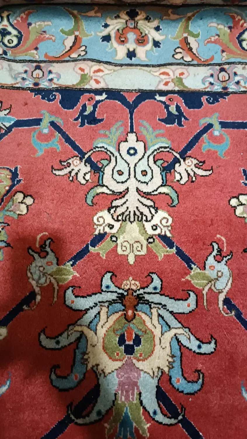 فرش قدیمی افشان آنتیک ۶متری با پرز عالی|فرش|اردبیل, |دیوار