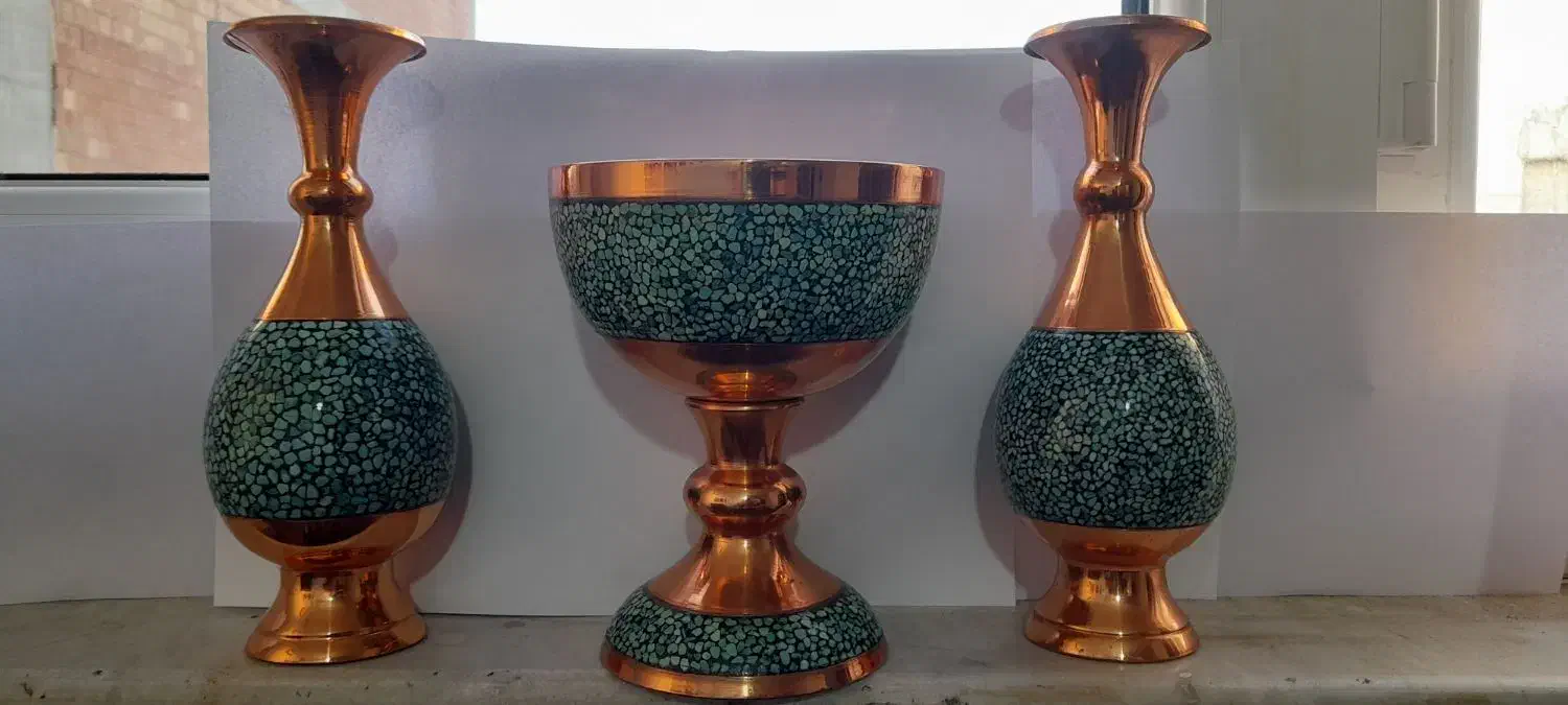 یه ست خاص و شیک فیروزهکوب برای دکور خونت و هدیه|صنایع دستی و سایر لوازم تزئینی|گنبد کاووس, |دیوار