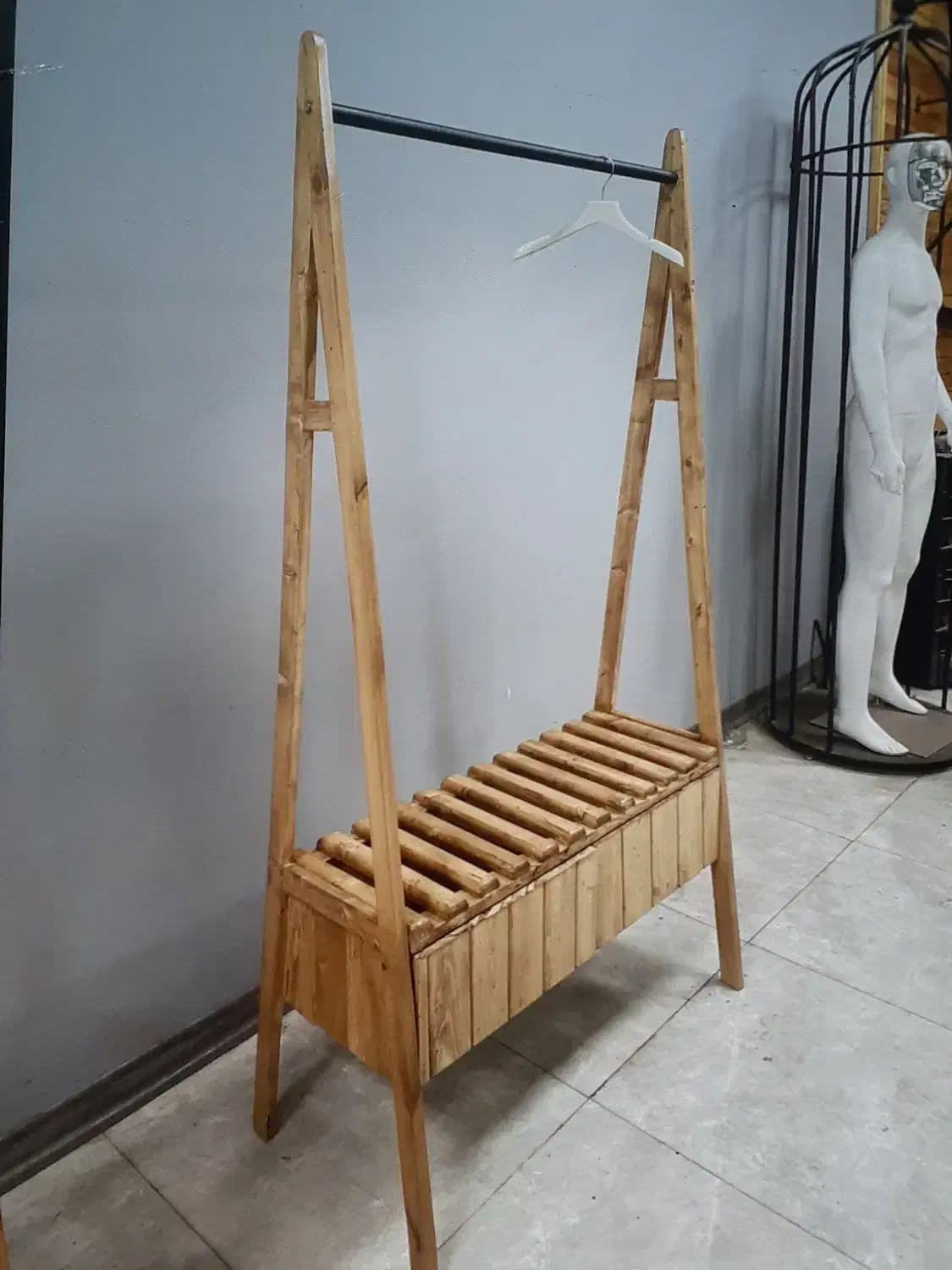 رگال چوبی با طبقه|جاکفشی، کمد، دراور|تهران, منیریه|دیوار