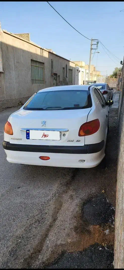 پژو ۲۰۶ SD مدل ۹۳بدون رنگ دو برگ سند|خودرو سواری و وانت|یزد, |دیوار