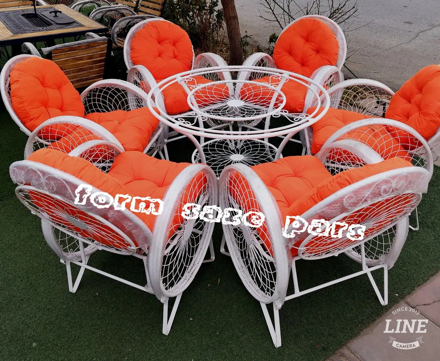 میزو صندلی باغی ویلایی گرد گلبرگ سنگین تمام نقطه|میز و صندلی غذاخوری|تهران, تهرانسر شرقی|دیوار