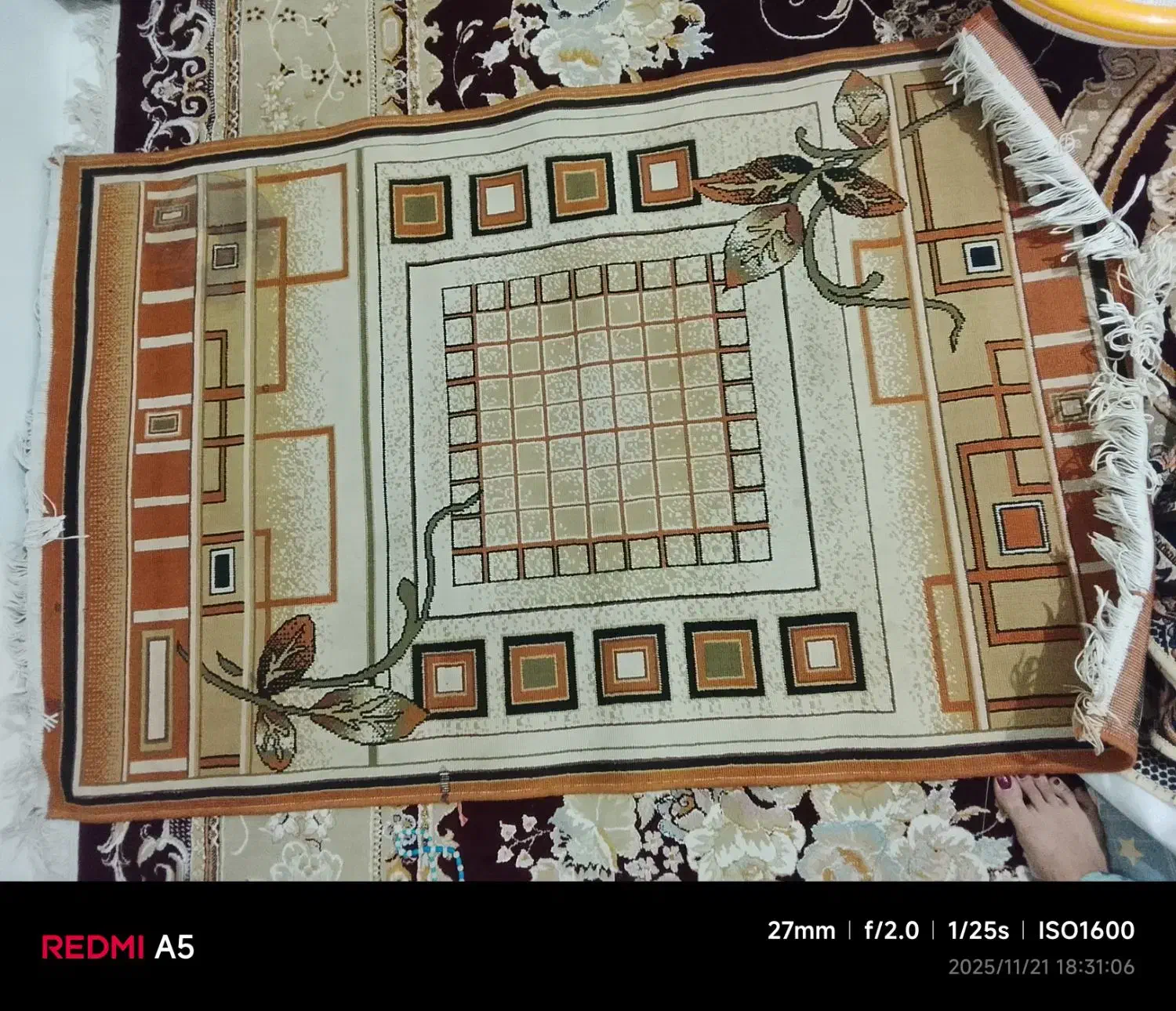 گلیم فرش تابلو آینه|گلیم، جاجیم، گبه|کرمانشاه, |دیوار