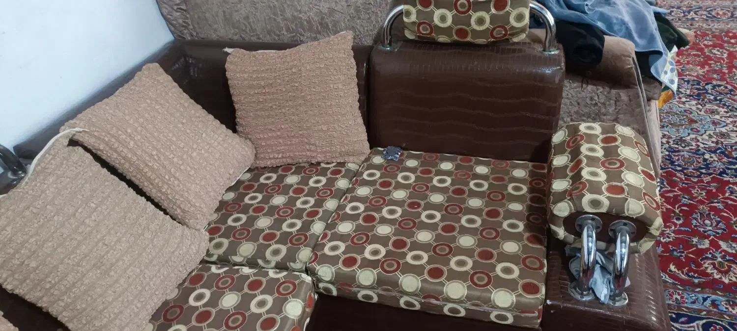 مبل هفت نفره ال .با یک سرخ کن  دولنگی 5 میلیون|مبلمان خانگی و میز عسلی|خوانسار, |دیوار