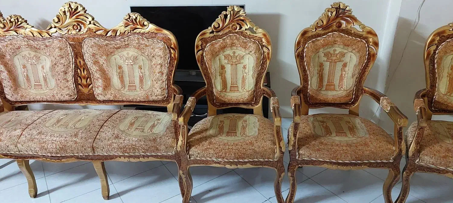 مبلمان استیل ۹ نفره همراه میز و عسلی|مبلمان خانگی و میز عسلی|تهران, سلسبیل شمالی|دیوار