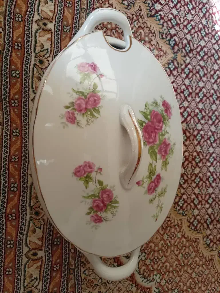 ظروف گل سرخی قدیمی|ظروف سرو و پذیرایی|سلماس, |دیوار