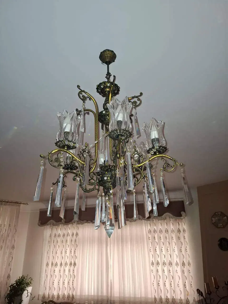 لوستر برنز|لوستر و چراغ آویز|تهران, سید خندان (جلفا)|دیوار