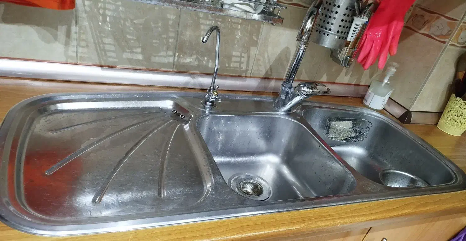 سینک استیل البرز مدل ۶۱۴ لگن چپ درحد نو فوق تمیز|مصالح و تجهیزات ساختمان|شاهینشهر, عطار|دیوار