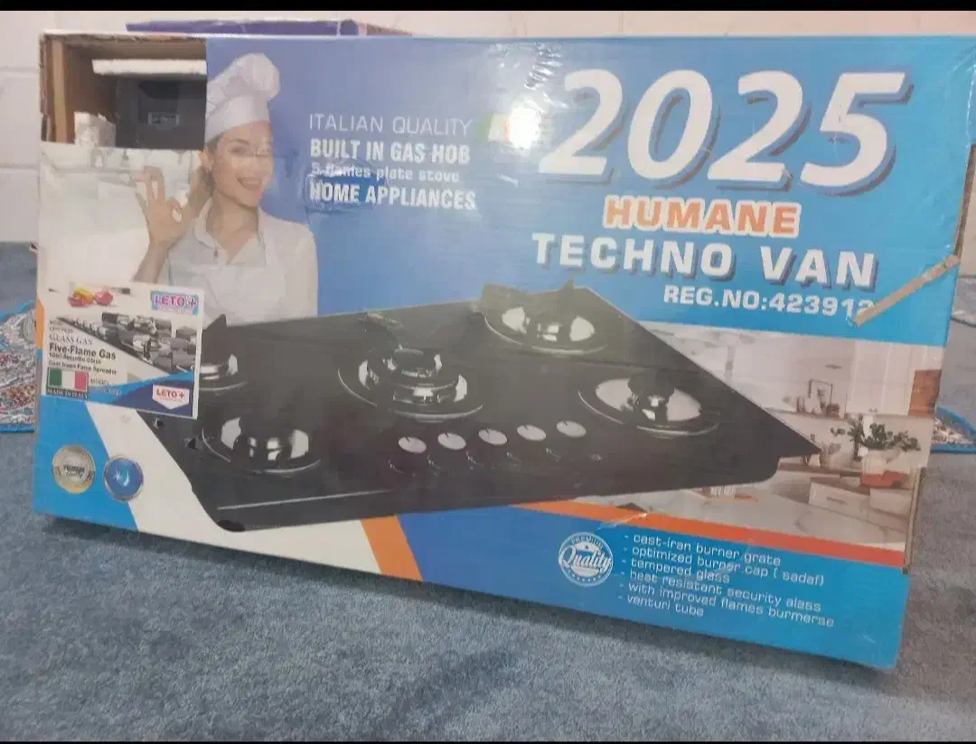 اجاق گاز 5 شعله تکنو وان Techno Van 2025|اجاق گاز و لوازم برقی پختوپز|جم, |دیوار