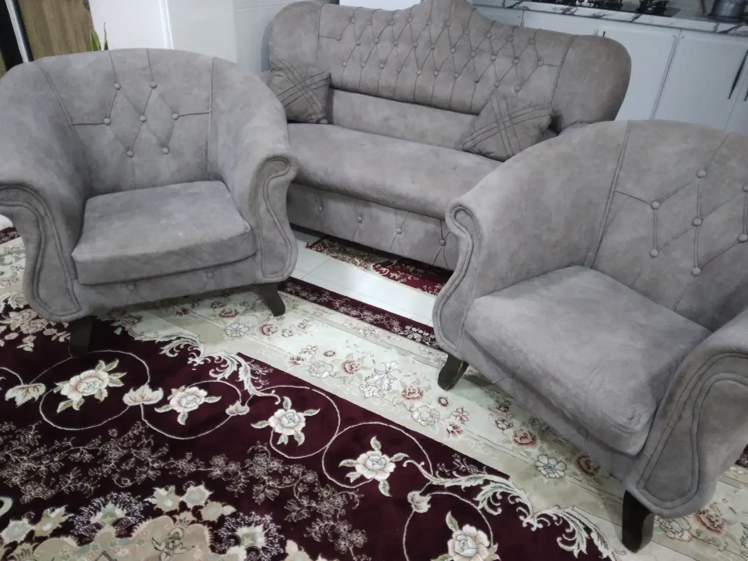 مبل راحتی نیم ست|مبلمان خانگی و میز عسلی|رستمکلا, |دیوار