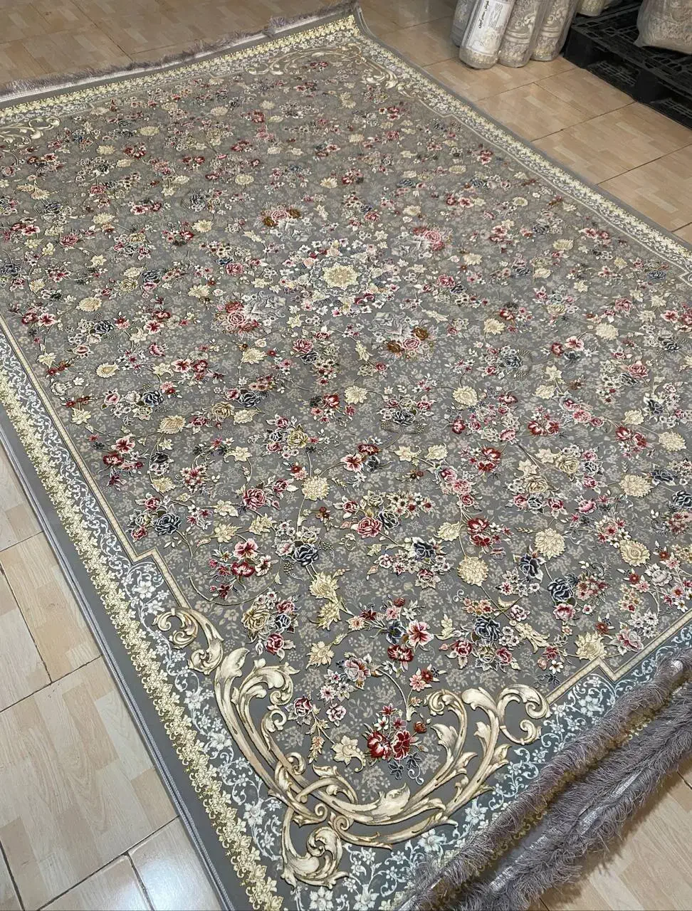 ۶تخته فرش ۹متری اکبند نونو ۱۲۰۰شانه گلبرجسته|فرش|پردیس, فاز ۳|دیوار