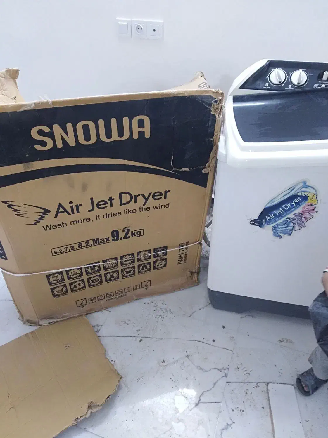 لباسشویی نو نوعه مارک اسنوا ۹کیلو|ماشین لباسشویی و خشککن لباس|تربت جام, المهدی|دیوار