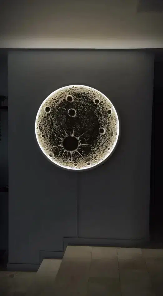 تابلو و اینه و ساعت ماه نورپردازی شده|تابلو، نقاشی، عکس|کرمانشاه, |دیوار