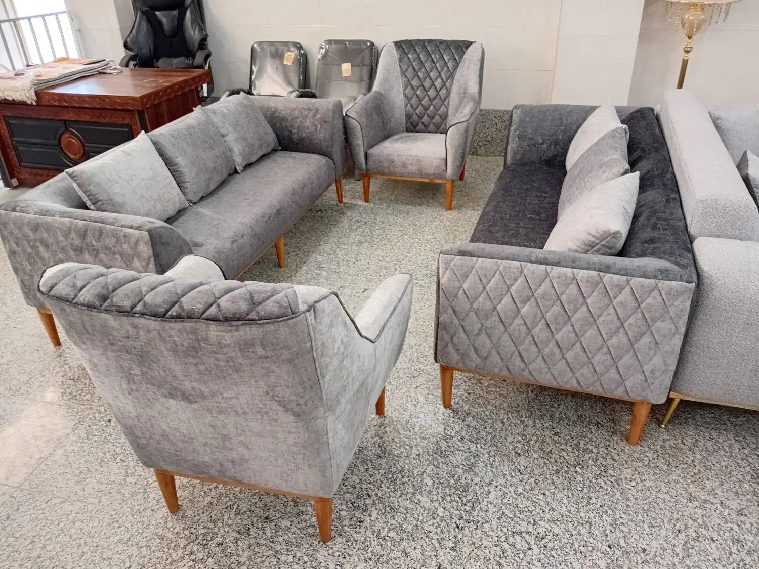 ۸نفره چوبی سیلور|مبلمان خانگی و میز عسلی|خمینیشهر, |دیوار