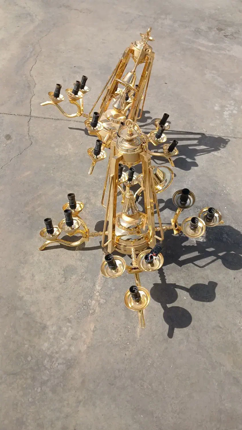 لوستر ابکاری طلا تناژ و خرده بار|لوستر و چراغ آویز|خاوران, |دیوار