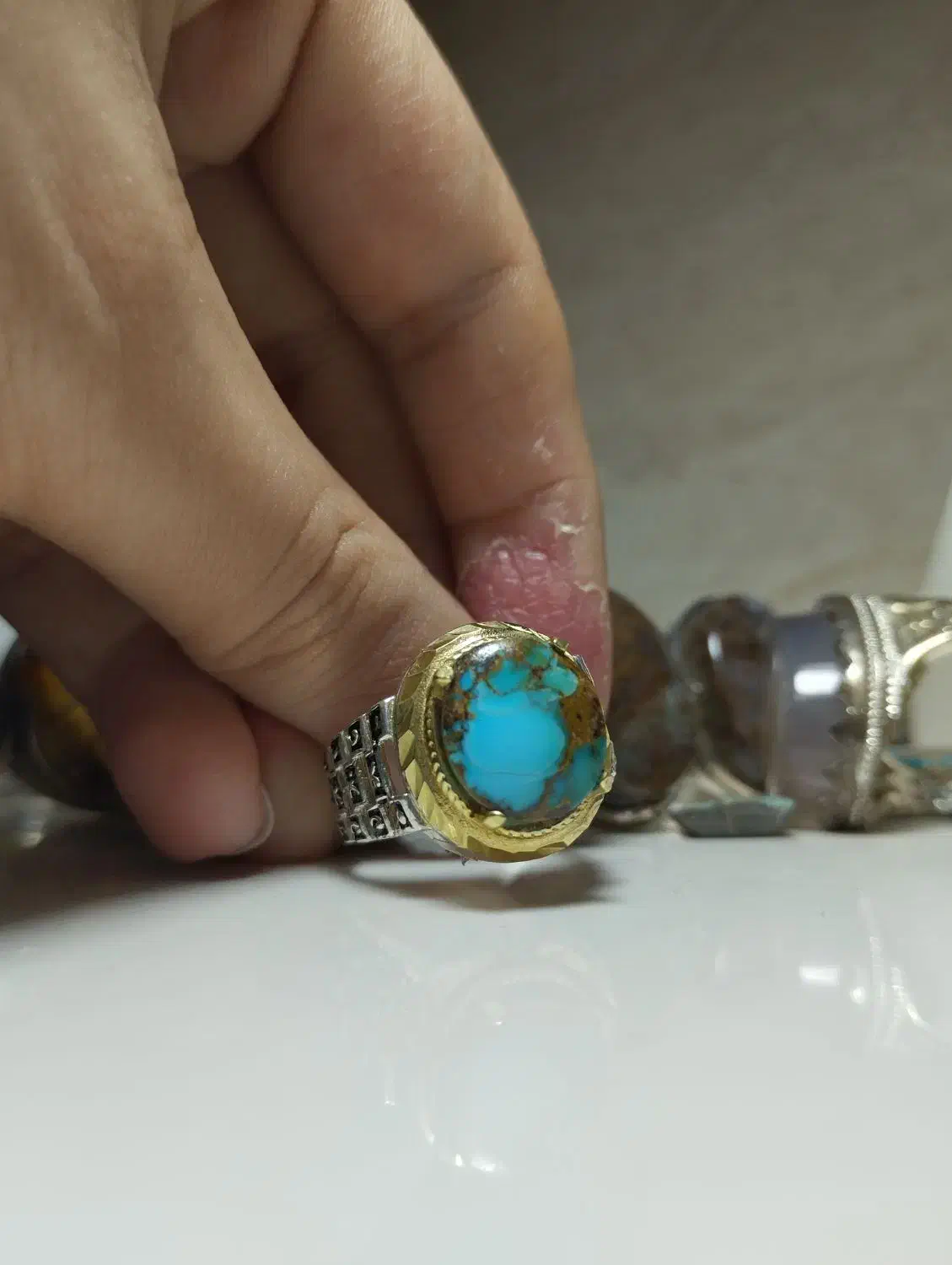 انگشترهای اقتصادی فیروزه مردانه|جواهرات|نیشابور, شهرک فرهنگیان|دیوار