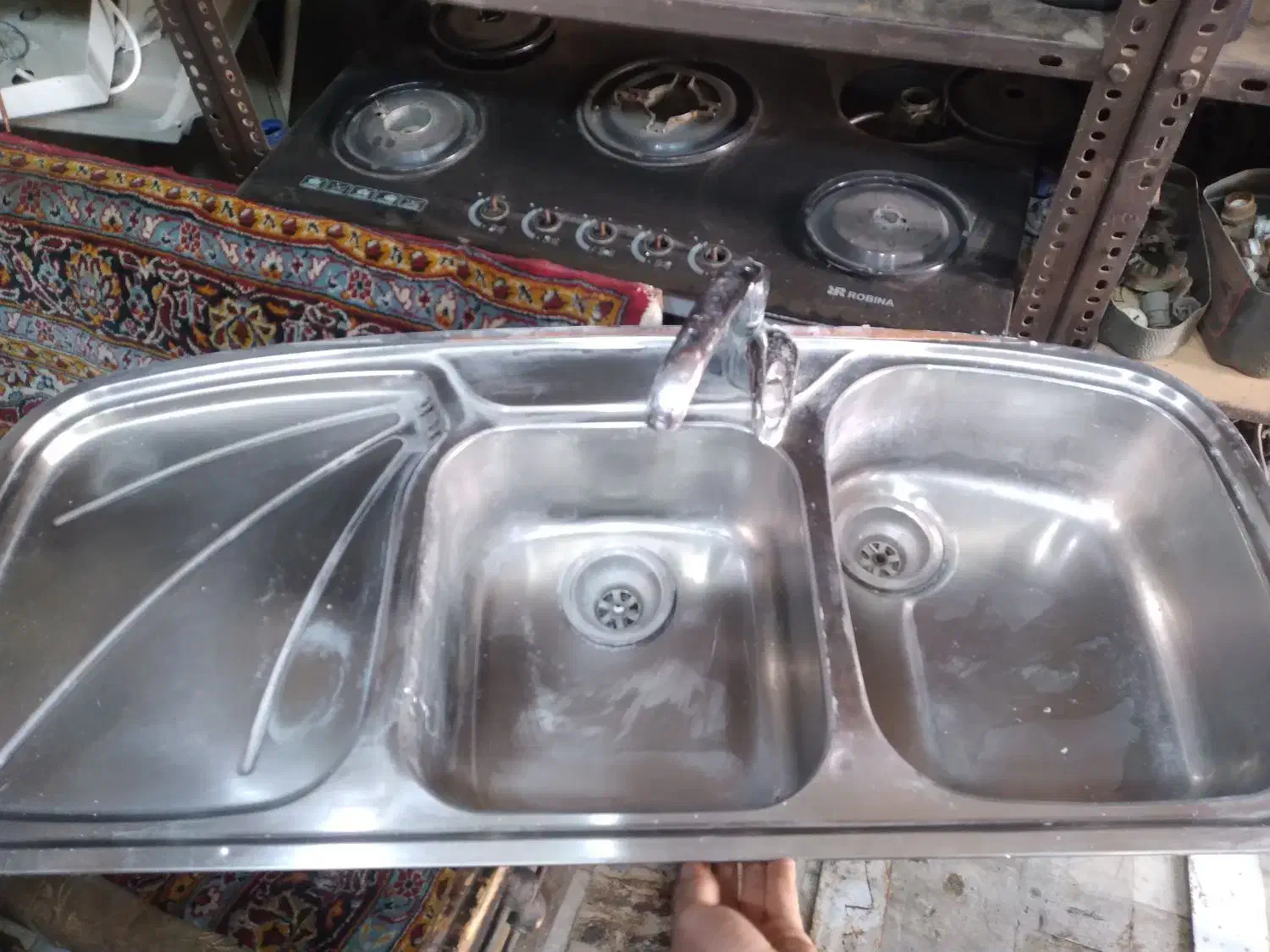 سینگ تو کار دو لکنه با شیر و شیلنگ تمیز سالم|مصالح و تجهیزات ساختمان|اسلامشهر, شهرک قائمیه|دیوار