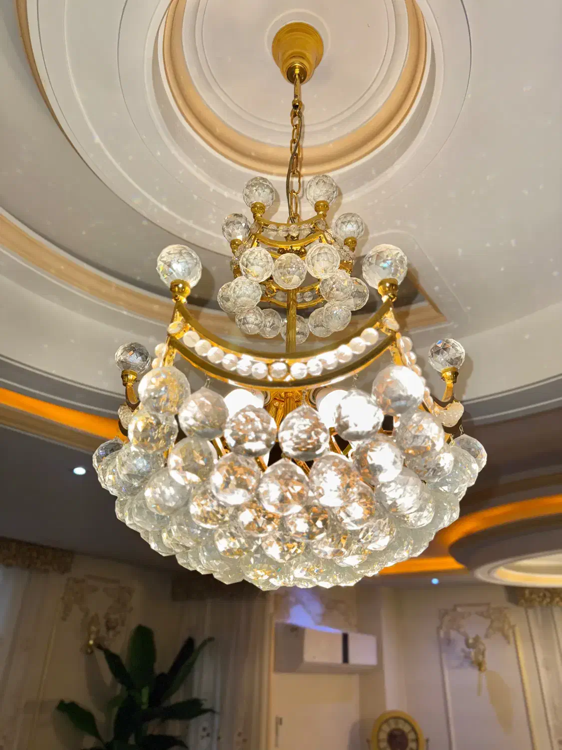 لوستر  کریستالی ۶ شعله|لوستر و چراغ آویز|پاکدشت, پاکدشت (مامازند)|دیوار