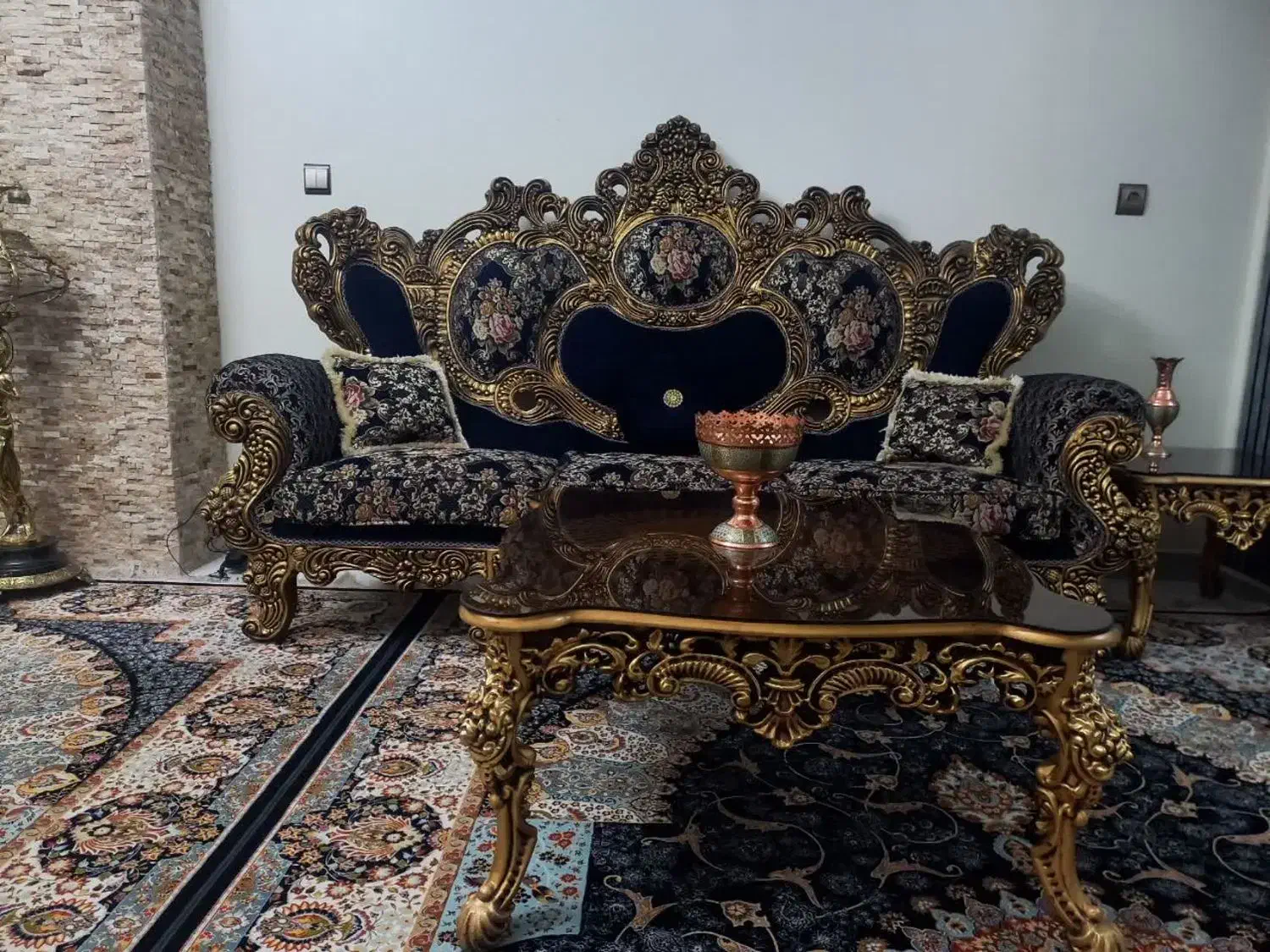مبل سلطنتی 9نفره|مبلمان خانگی و میز عسلی|باقرشهر, |دیوار