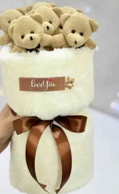 دسته گل تدی|گل مصنوعی|مشهد, کوشش|دیوار