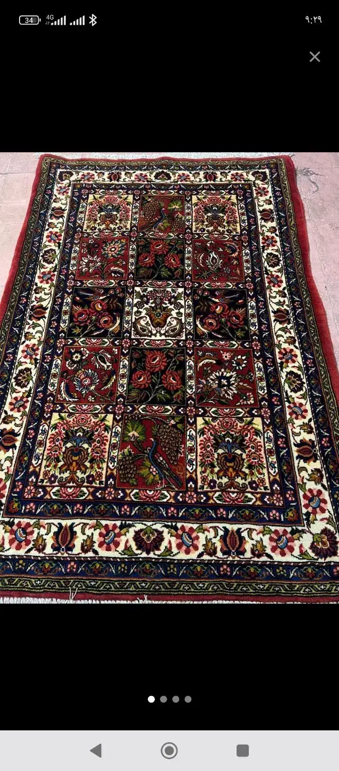 فرش دستبافت  وگلیم با طرح ونفش قدیمی خانگی|فرش|جاجرود, |دیوار