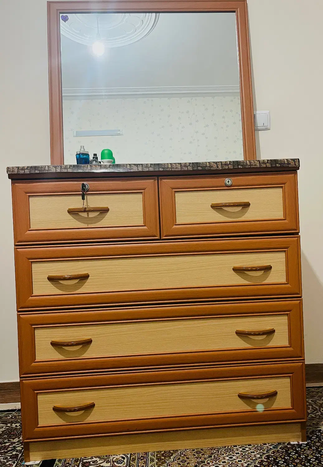 دراور به همراه آینه|جاکفشی، کمد، دراور|زنجان, |دیوار