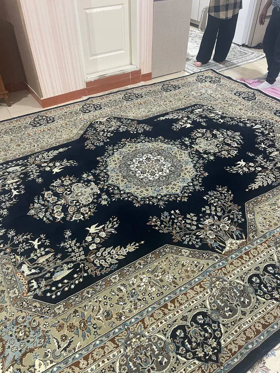 فرش ۱۲ متری سرمه ای ۵۰۰ شانه|فرش|مشکیندشت, |دیوار