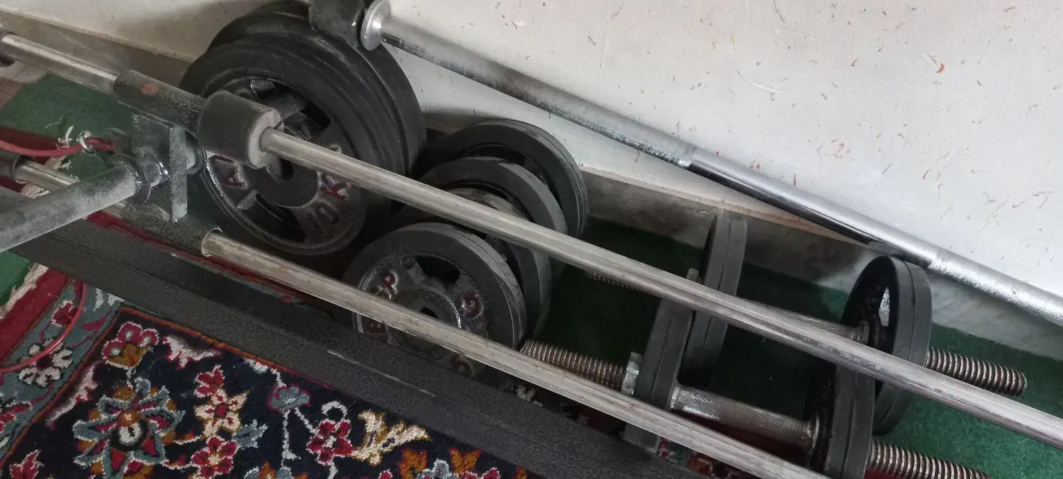 وزنه . دمبل . هالتر . میز همه کاره|تجهیزات ورزشی|اصفهان, شاه پسند|دیوار